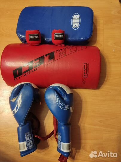 Боксерские перчатки и две Макивары