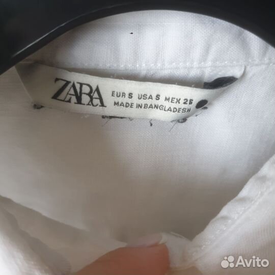 Рубашка zara лен