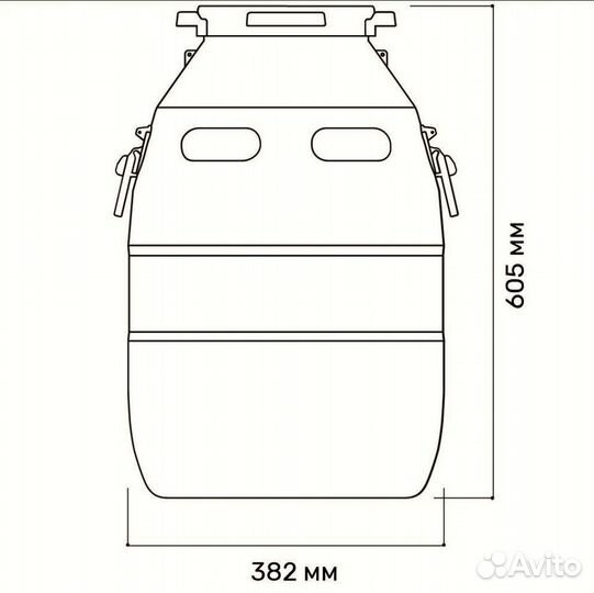 Бочка Фляга Бидон зти 51 литр