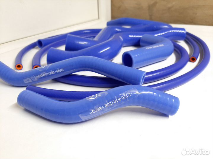 Силиконовые патрубки птп Лада Приора 2170 Синие