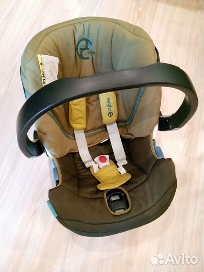 Детская автолюлька с базой isofix cybex aton2 0+