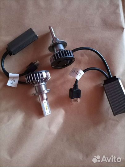 Автомобильные светодиодные лампы F2-H7. Компл 2 шт