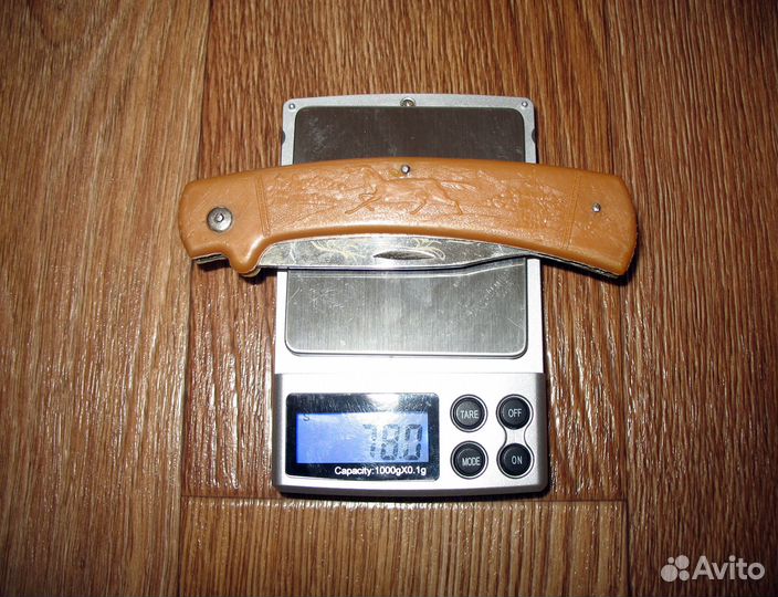 Нож складной, ворсма, коричневый, новый, СССР