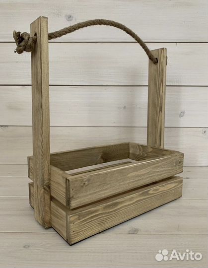 Корзина/кашпо деревянное / декор/ подарок