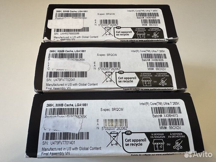 Intel core Ultra 7 265K, Box - Новые из США