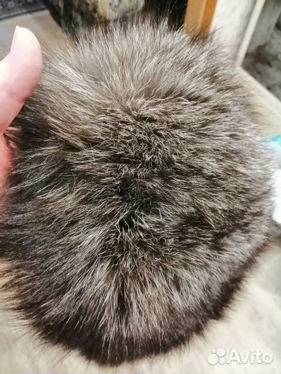 Опушка натуральная чернобурка воротник 95х13
