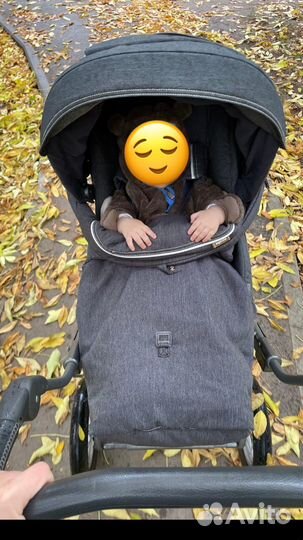 Коляска inglesina jeans 2 в 1 на больших колёсах