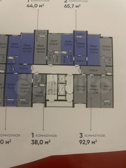 1-к. квартира, 40 м², 6/17 эт.