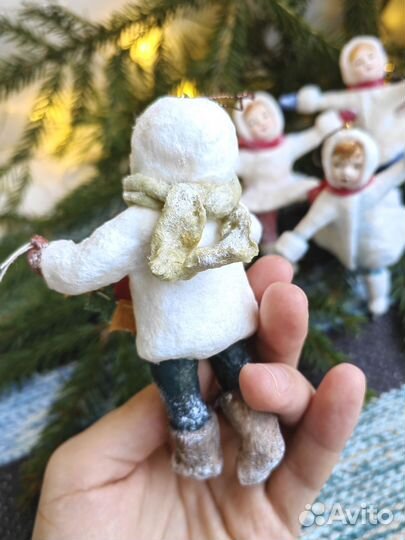 Елочная ватная игрушка 