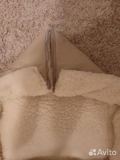 Зимний конверт на овчине в коляску