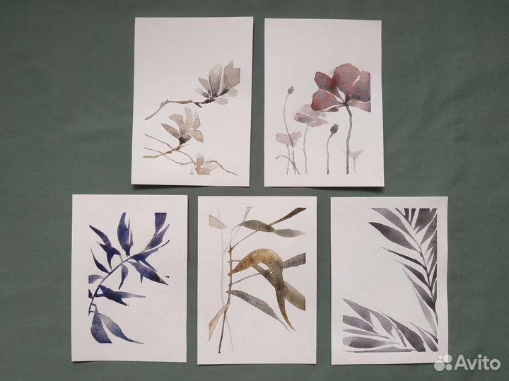 Открытки ручной работы с цветами, а6