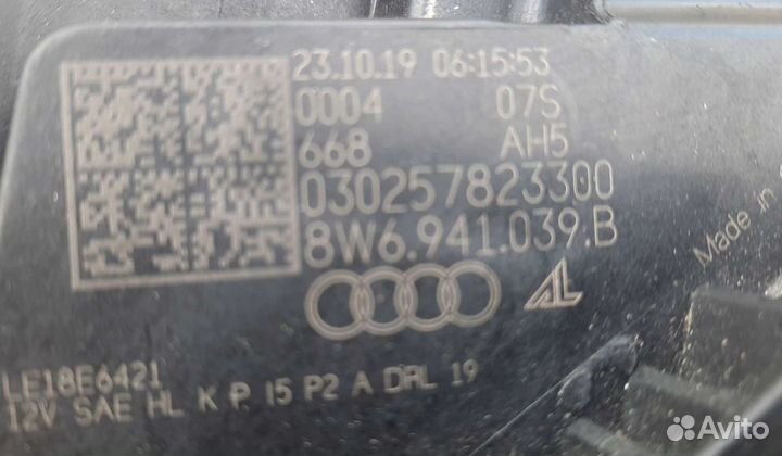 Фара full led Audi A5 8W рестайлинг USA