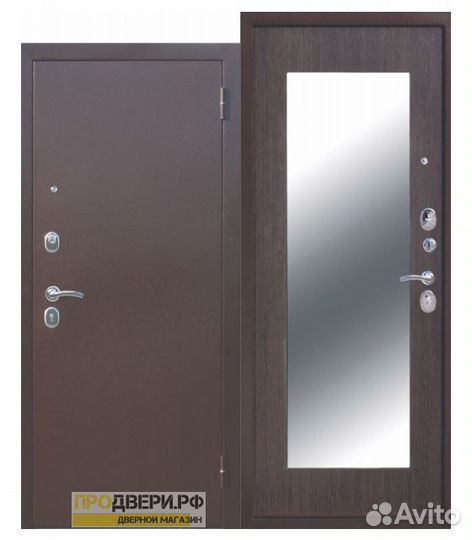 Дверь входная с зеркалом