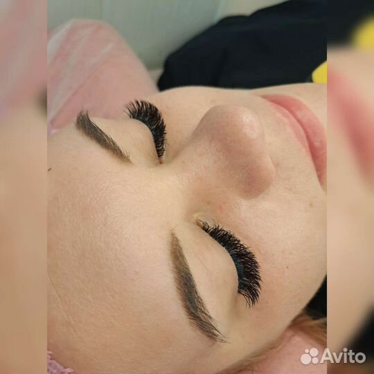 Наращивание ресниц Оформление бровей