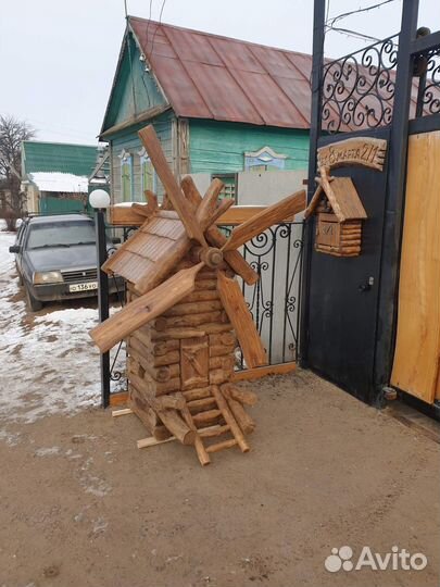 Авторский деревянный колодец или мельница