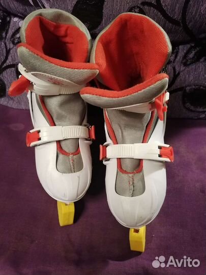 Коньки и ролики детские раздвижные 2 в 1