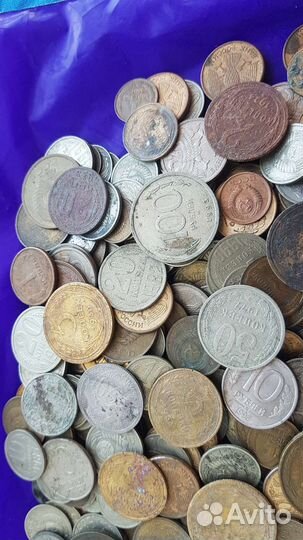 Монеты СССР и РФ (около 330 шт) года 1924-1993