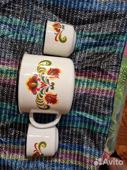 Набор советский эмалированных кружек