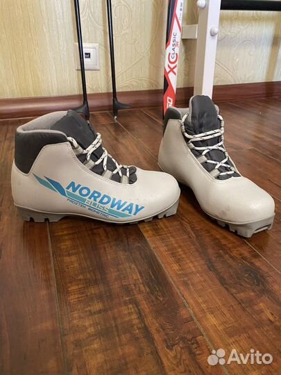 Беговые лыжи палки ботинки 160 nordway