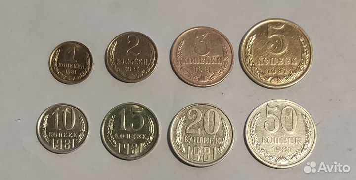 Погодовка монет СССР 1981 года