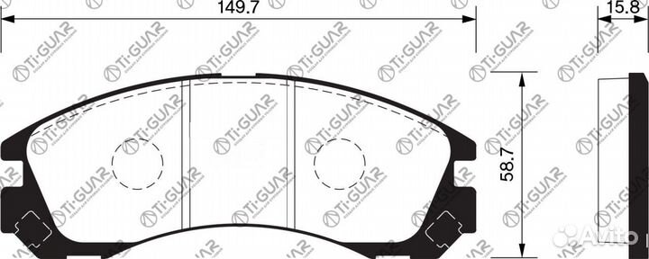 Тормозные колодки TG-313C/PN3233 (керамика)* Ti
