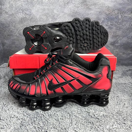 Кроссовки Nike Shox TL красно черные