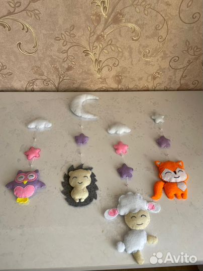 Мобиль на кроватку ручной работы