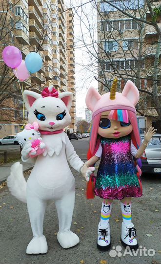 Ростовые куклы Мишки, Клоун Оно, кошечка Мэри