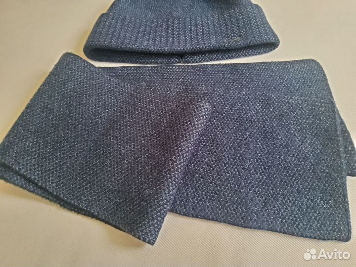 Шапка и шарф Canoe полушерсть синий