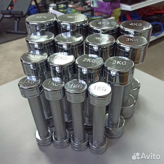 Гантеля хромированная 1 2 3 4 5 кг