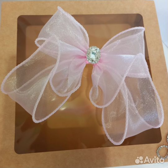 Бант солист для волос ручной работы