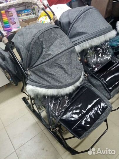 Очень стильные, теплые, санки-коляски