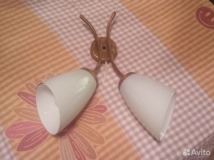 Двух рожковый светильник СССР