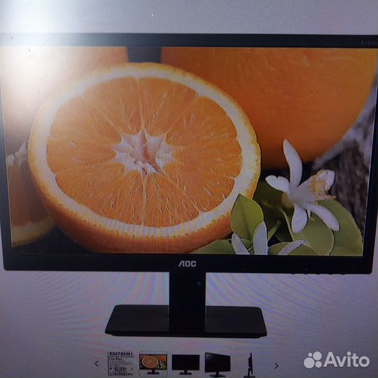 Монитор AOC 22дюйма без подставки
