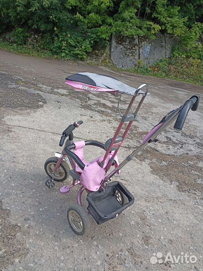 Трехколесный велосипед с родительской ручкой