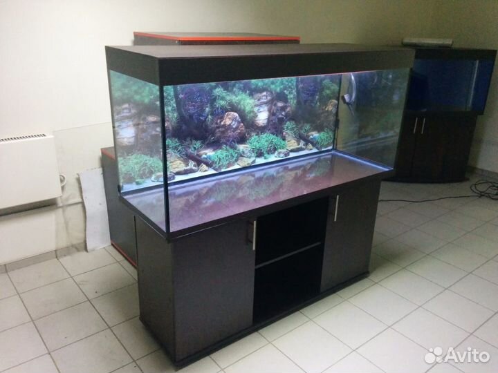 Аквариум 525 свет, биофильтр, фон, тумба