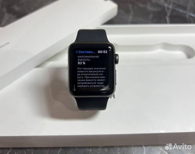 Часы Apple Watch 3 38 mm 93 акб