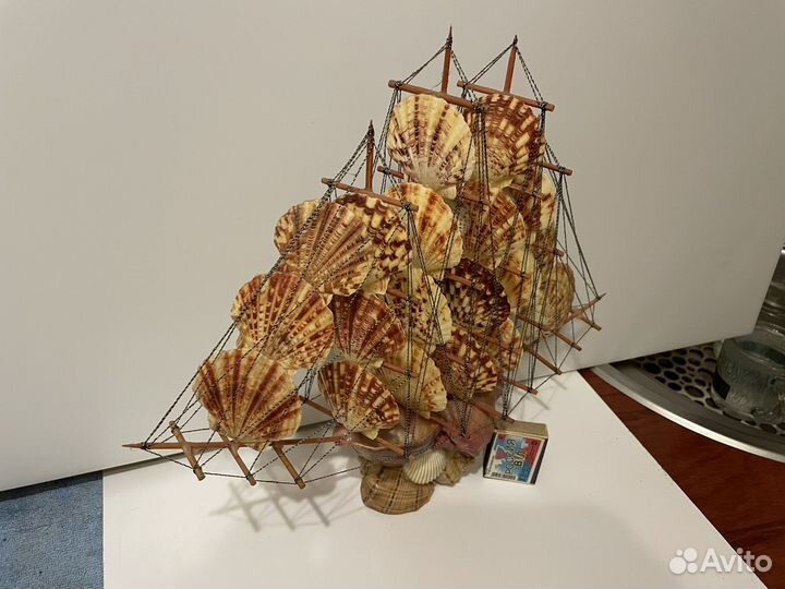 Кораблик из ракушек