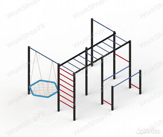 Спортивный комплекс площадка с качелями воркаут
