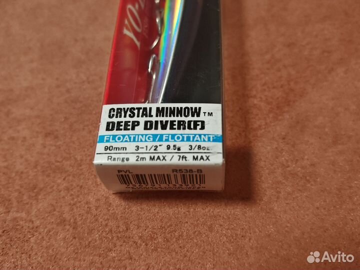 Аоблер Yo-zuri crystal minnow deep diver новый