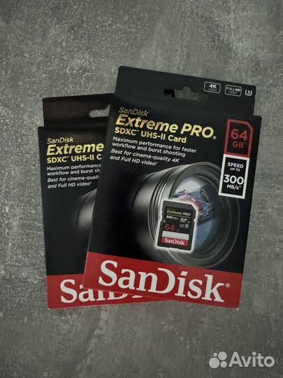 Карта памяти sdhc SanDisk Extreme PRO 64gb/300mb/s