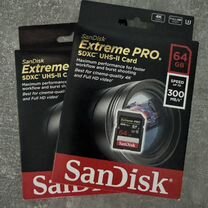 Карта памяти sdhc SanDisk Extreme PRO 64gb/300mb/s