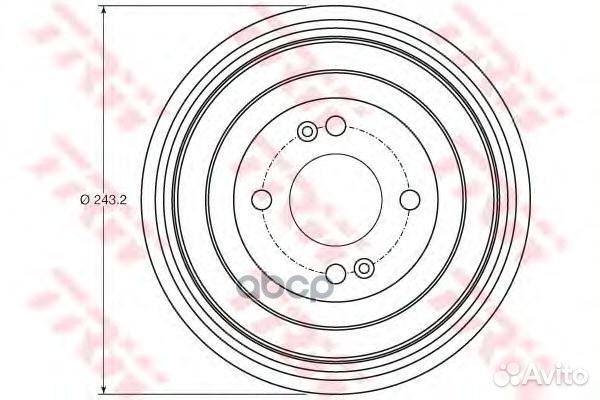 Барабан Тормозной KIA RIO 05- задн. DB4422 TRW