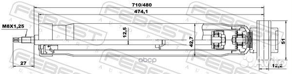 Амортизатор задний GAS.twin tube 05656587R Febest