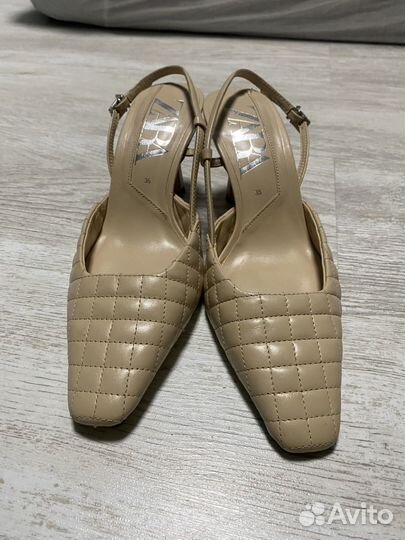 Босоножки мюли 35 один раз б/у zara