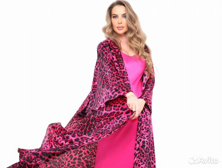 Платье накидка леопард