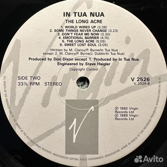 In Tua Nua – The Long Acre (Англия 1988г.)