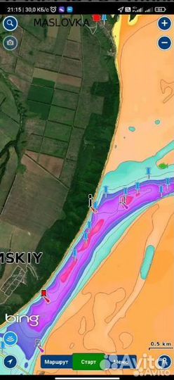 Карта глубин Татарстана на телефон