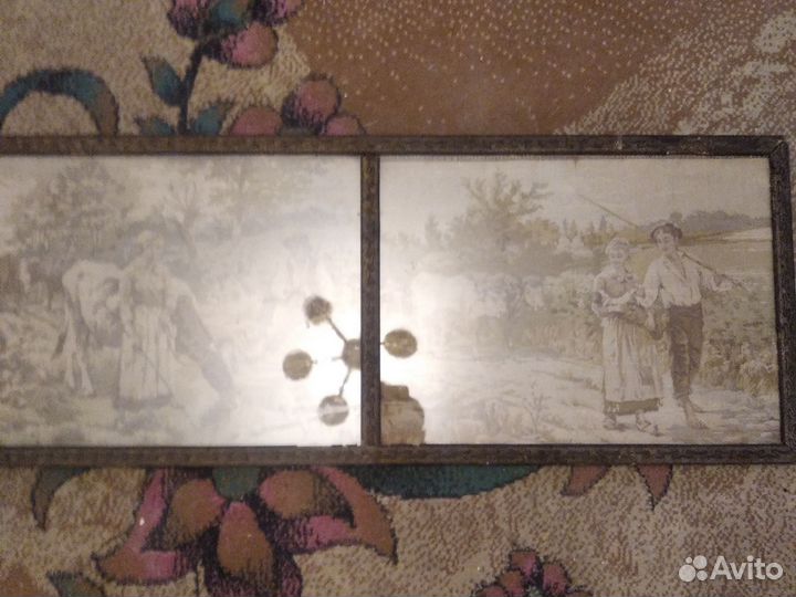 Картина из гобелена старинная