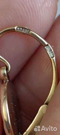 Золотые серьги 583 проба СССР